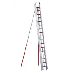   MUNK HÁROMRÉSZES KIHÚZHATÓS LÉTRA támasztékokkal 14 méter DIN EN 1147